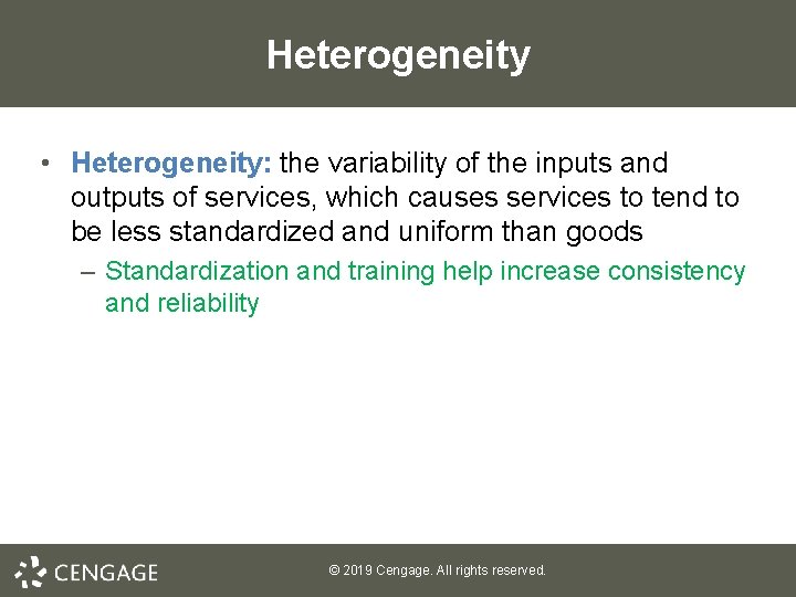 Heterogeneity • Heterogeneity: the variability of the inputs and outputs of services, which causes