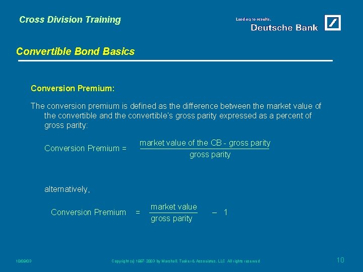 Cross Division Training Convertible Bond Basics John F