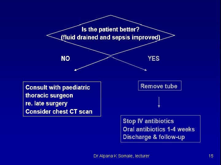 Dr Alpana K Somale, lecturer 15 