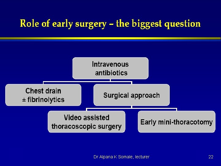 Dr Alpana K Somale, lecturer 22 