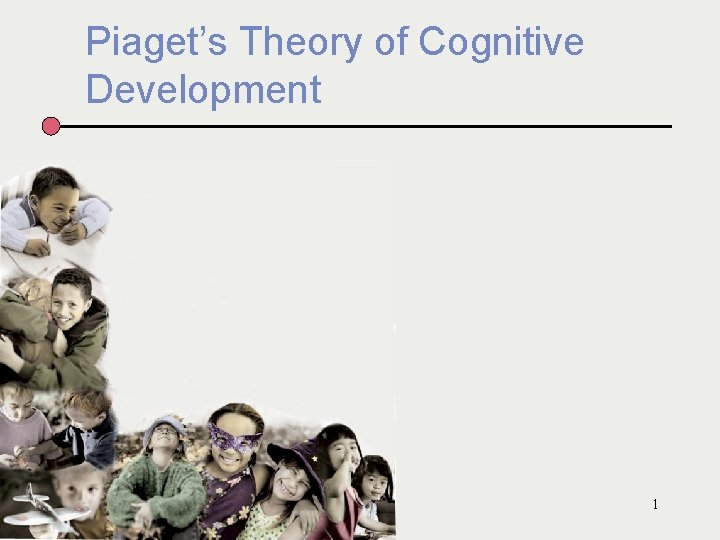 Piaget’s Theory of Cognitive Development 1 