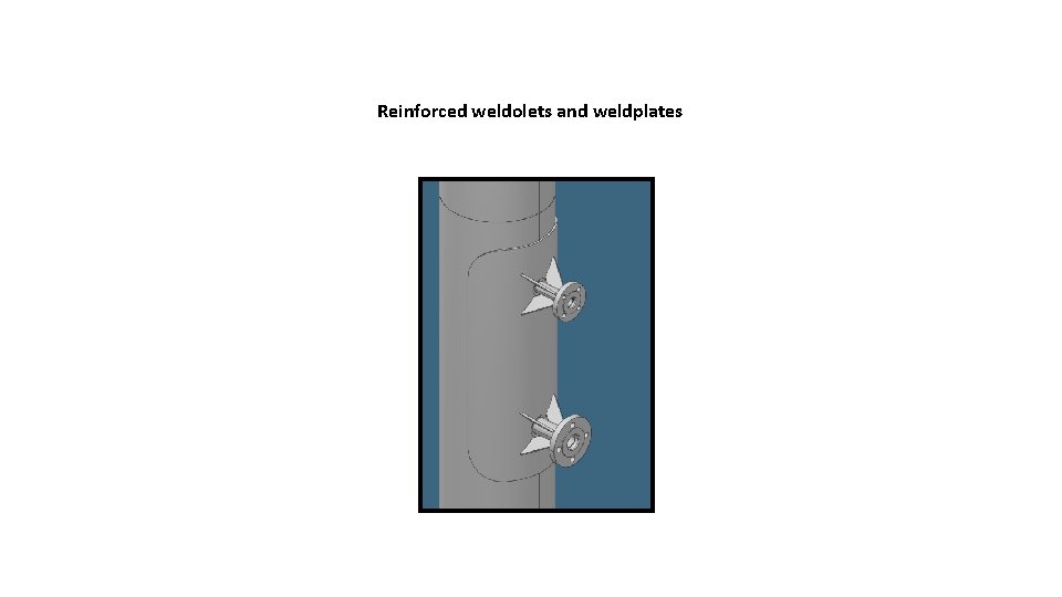 Reinforced weldolets and weldplates 