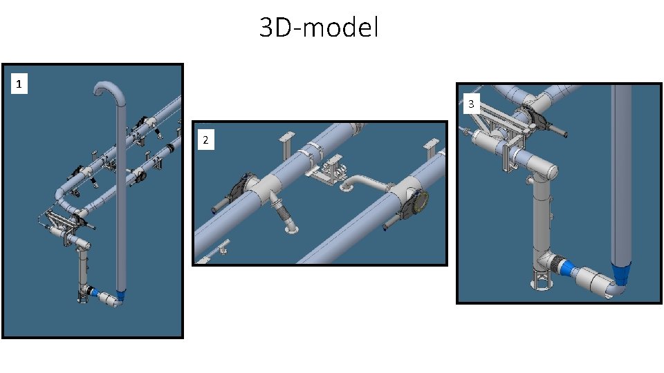 3 D-model 1 3 2 