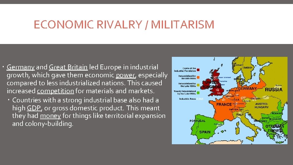 WWI RISING TENSIONS BUILDUP TO THE WAR There