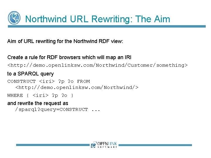 Northwind URL Rewriting: The Aim of URL rewriting for the Northwind RDF view: Create Northwind URL Rewriting: The Aim of URL rewriting for the Northwind RDF view: Create