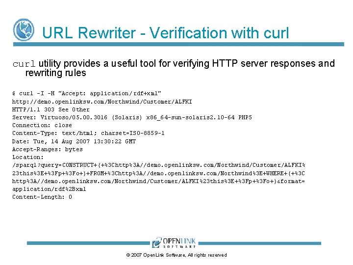 URL Rewriter - Verification with curl utility provides a useful tool for verifying HTTP URL Rewriter - Verification with curl utility provides a useful tool for verifying HTTP