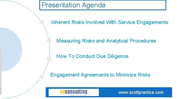 Presentation Agenda Inherent Risks Involved With Service Engagements Measuring Risks and Analytical Procedures How