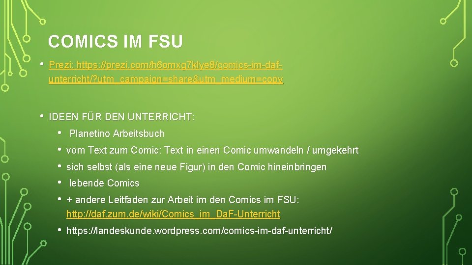 COMICS IM FSU • Prezi: https: //prezi. com/h 6 omxg 7 klye 8/comics-im-dafunterricht/? utm_campaign=share&utm_medium=copy