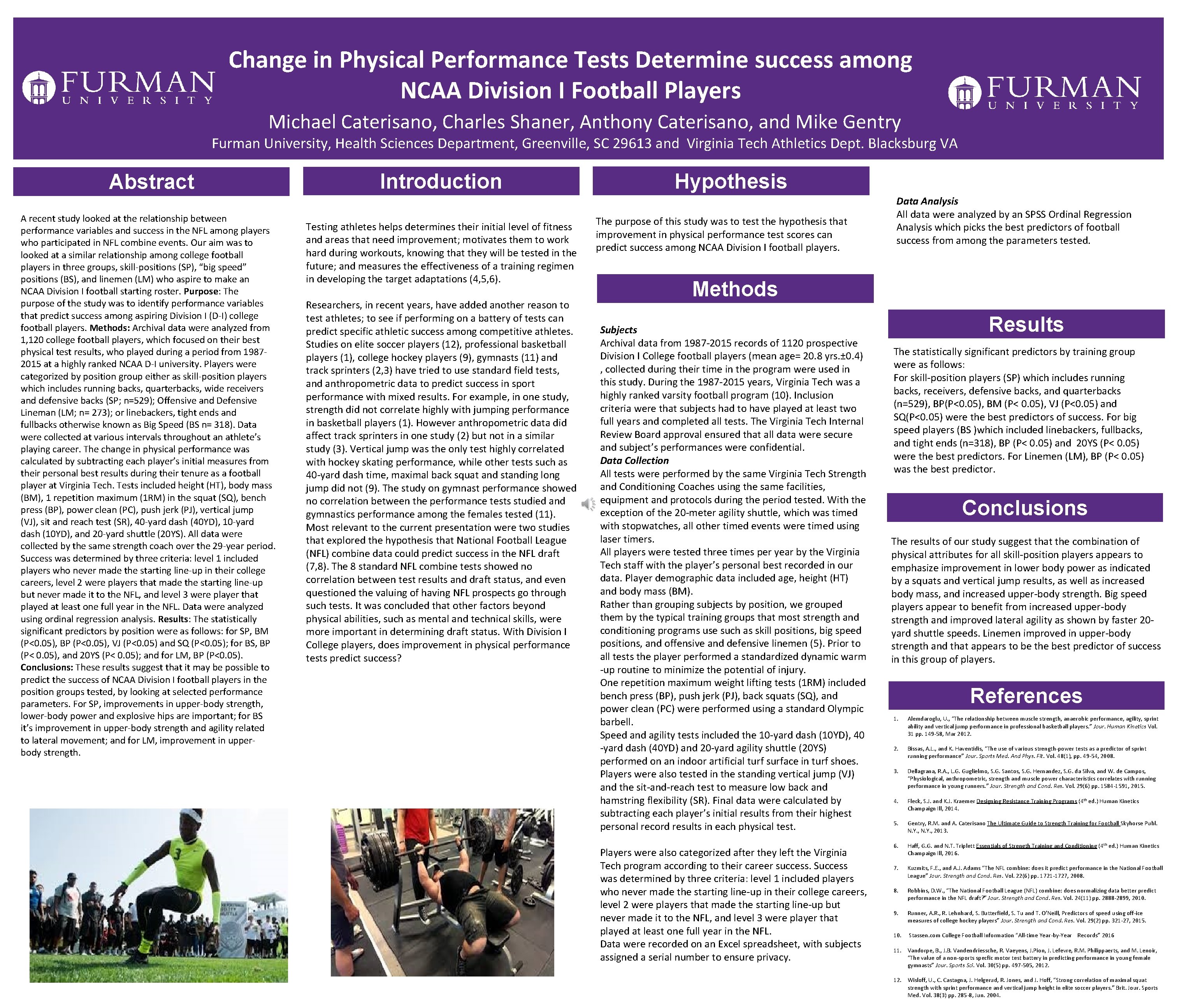 Change in Physical Performance Tests Determine success among