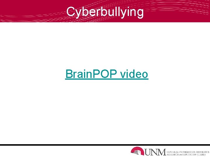 Cyberbullying Brain. POP video 