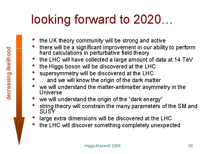 decreasing likelihood looking forward to 2020… • • • the UK theory community will