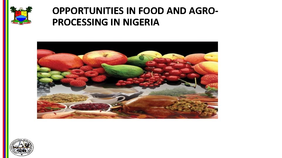 OPPORTUNITIES IN FOOD AND AGROPROCESSING IN NIGERIA 