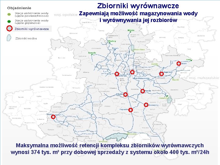 Zbiorniki wyrównawcze Zapewniają możliwość. magazynowania wody i wyrównywania jej rozbiorów Zbiorniki wyrównawcze Zbiorniki wodne