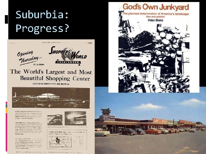 Suburbia: Progress? Suburbia: Progress?