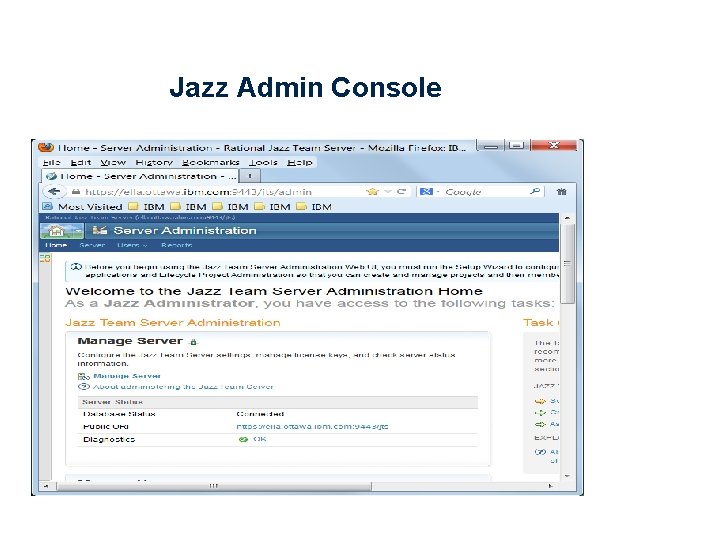 Jazz Admin Console 