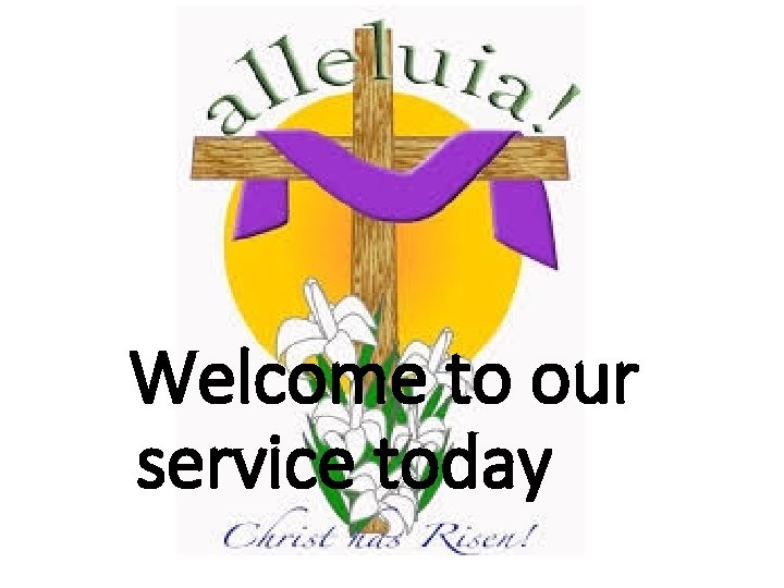 Welcome to our service today 