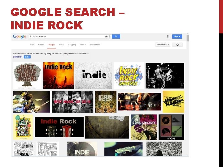 GOOGLE SEARCH – INDIE ROCK 