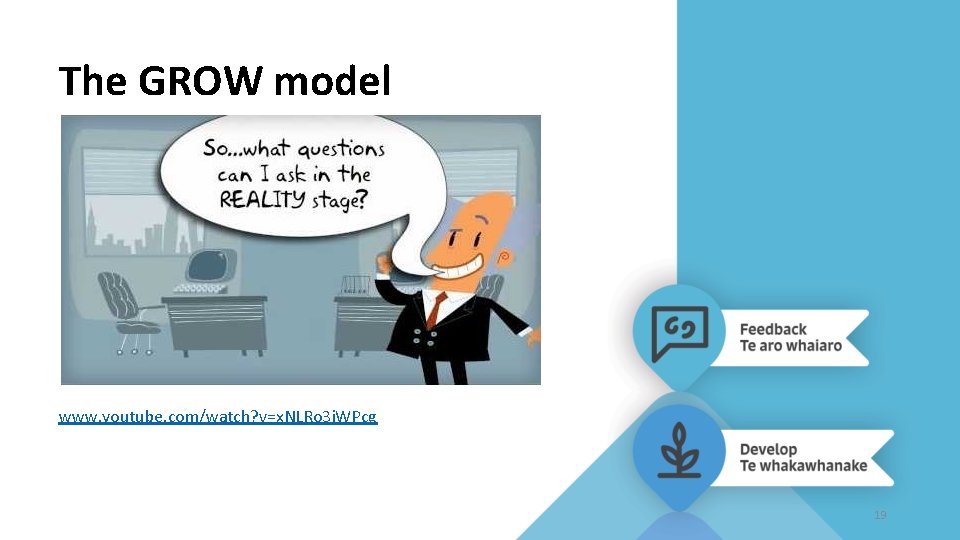 The GROW model www. youtube. com/watch? v=x. NLRo 3 j. WPcg 19 