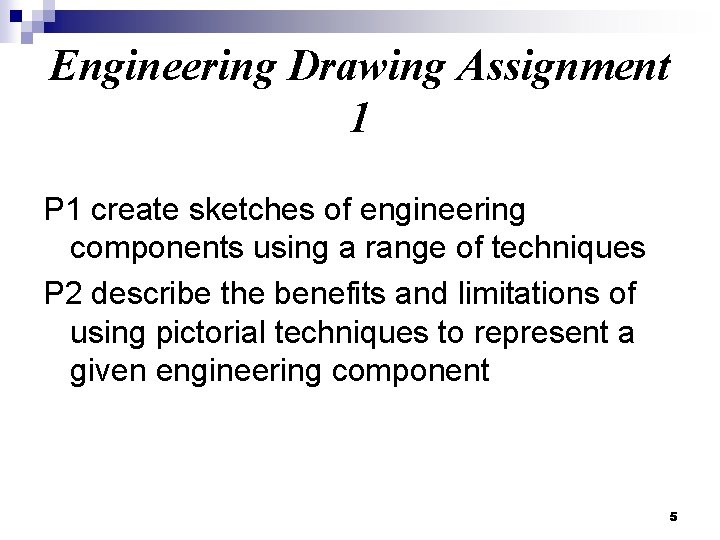 Engineering Drawing Assignment 1 P 1 create sketches of engineering components using a range