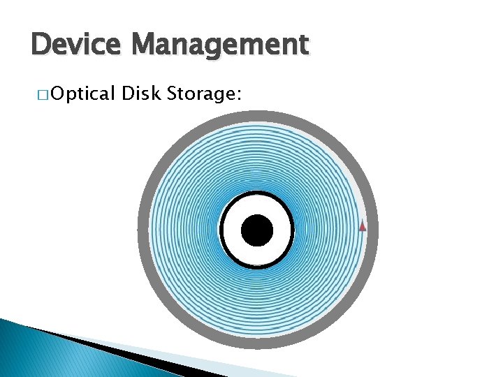 Device Management � Optical Disk Storage: 