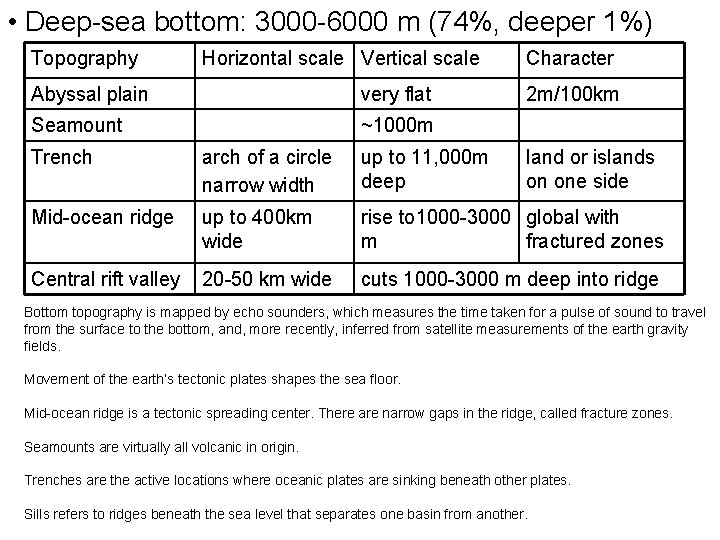 Ocean Dimensions and Shapes Geography The oceans are
