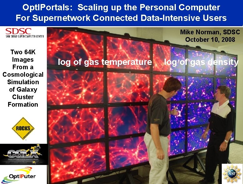 Opt. IPortals: Scaling up the Personal Computer For Supernetwork Connected Data-Intensive Users Mike Norman,