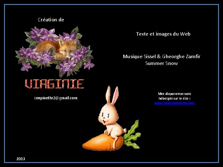 Création de Texte et images du Web Musique Sissel & Gheorghe Zamfir Summer Snow