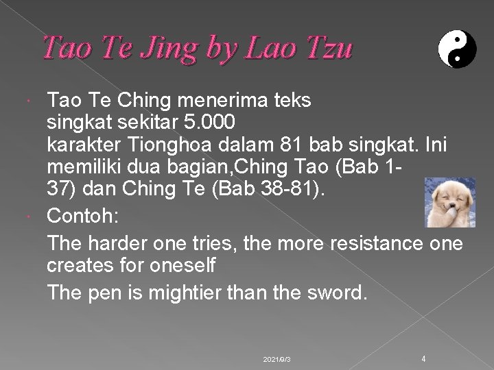 Tao Te Jing by Lao Tzu Tao Te Ching menerima teks singkat sekitar 5.