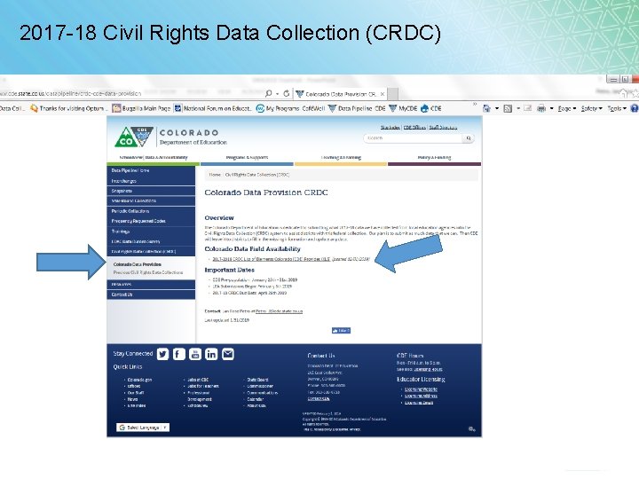 2017 -18 Civil Rights Data Collection (CRDC) 