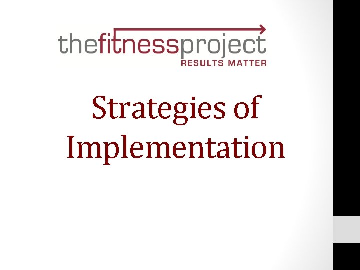 Strategies of Implementation 