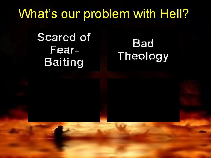 What’s our problem with Hell? Scared of Fear. Baiting Bad Theology 