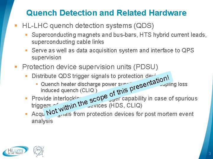 Quench Detection and Related Hardware § HL-LHC quench detection systems (QDS) § Superconducting magnets Quench Detection and Related Hardware § HL-LHC quench detection systems (QDS) § Superconducting magnets