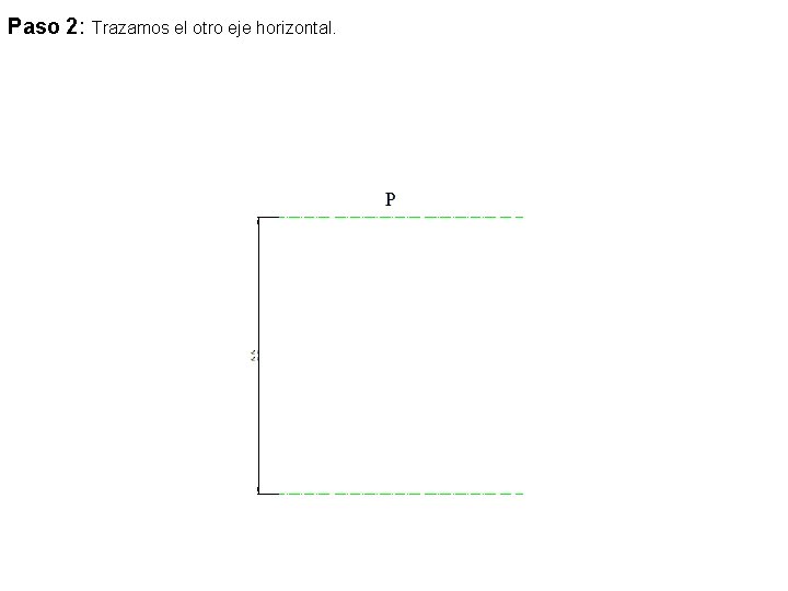 Paso 2: Trazamos el otro eje horizontal. 