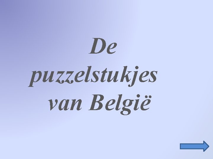 De puzzelstukjes van België 