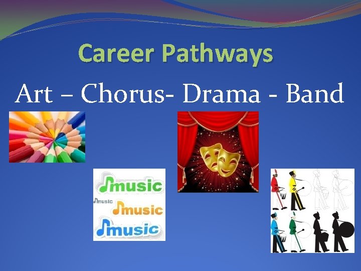Career Pathways Art – Chorus- Drama - Band 