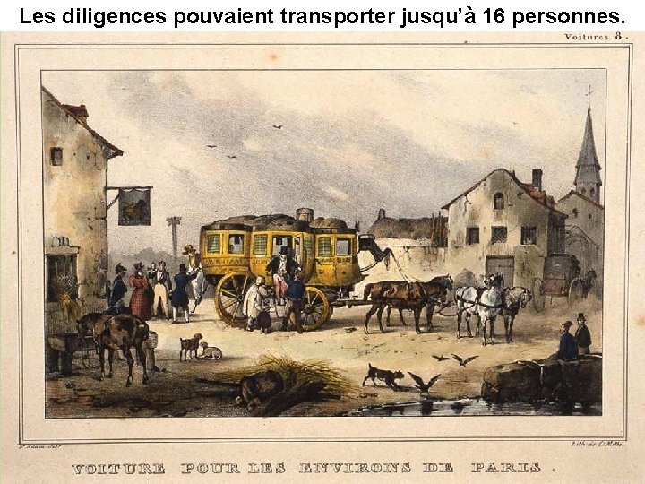 Les diligences pouvaient transporter jusqu’à 16 personnes. 