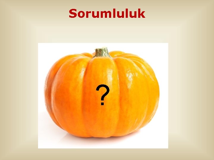 Sorumluluk ? 