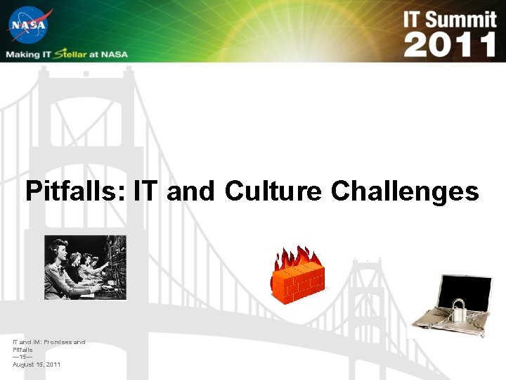 Pitfalls: IT and Culture Challenges IT and IM: Promises and Pitfalls — 15— August