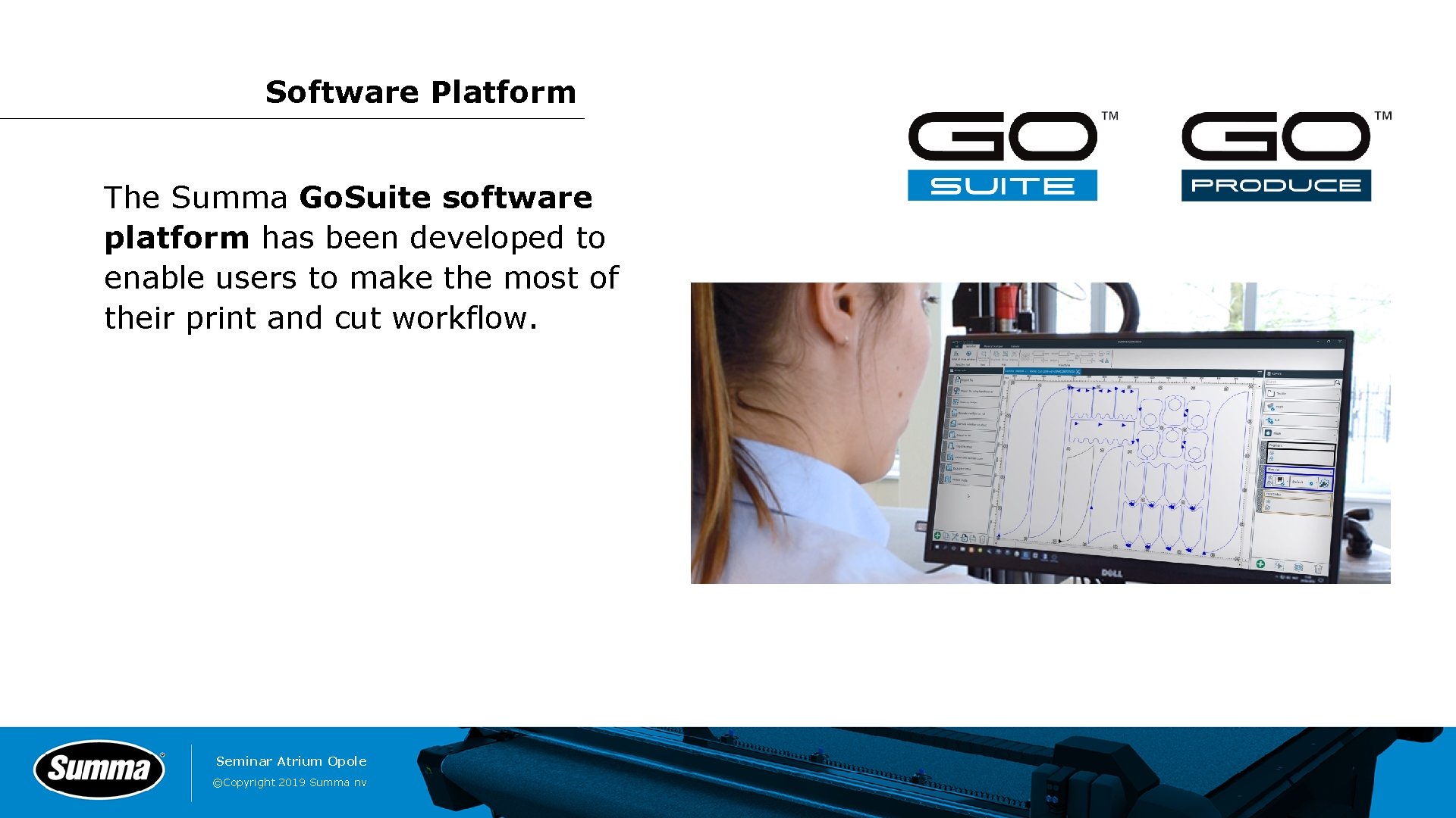Software Platform The Summa Go. Suite software platform has been developed to enable users
