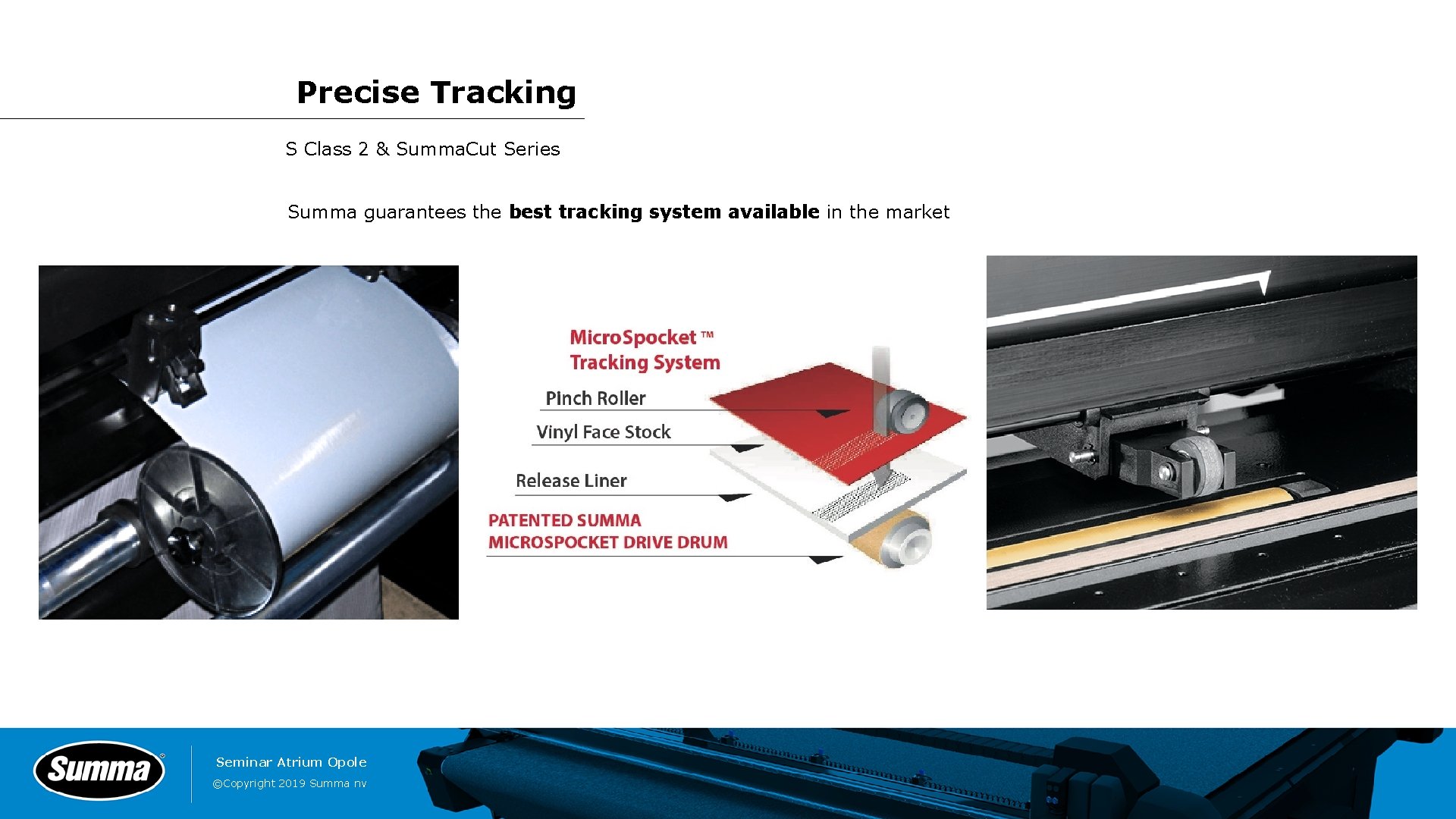 Precise Tracking S Class 2 & Summa. Cut Series Summa guarantees the best tracking