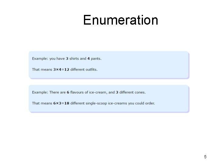 Enumeration 5 