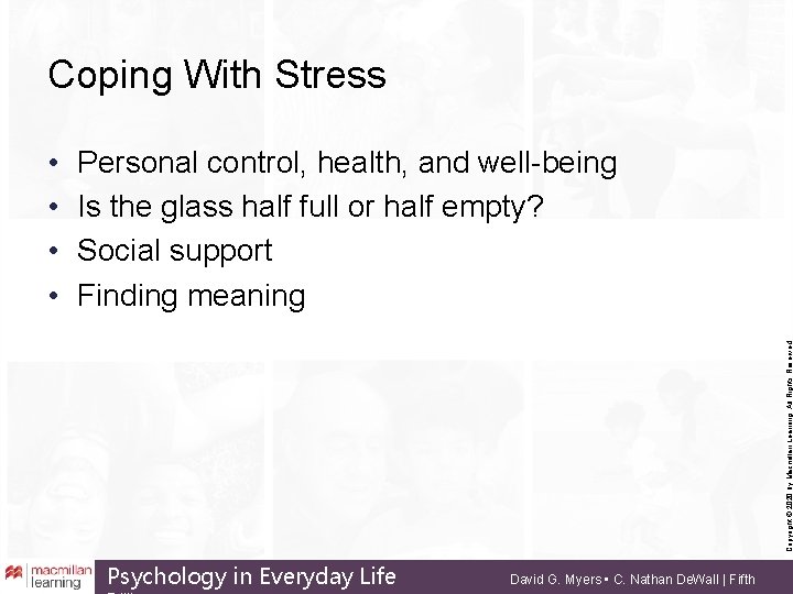 Coping With Stress Personal control, health, and well-being Is the glass half full or