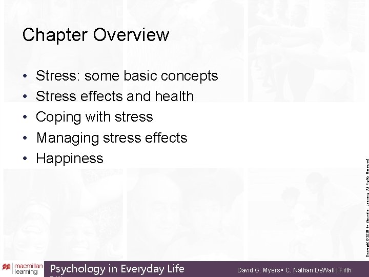 Chapter Overview Stress: some basic concepts Stress effects and health Coping with stress Managing