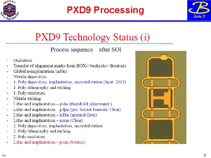 PXD 9 Processing Hans-Günther Moser, PXD 3 