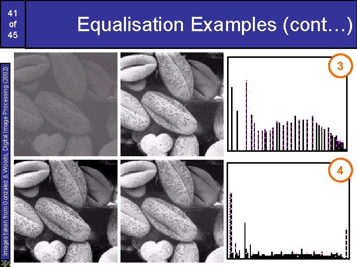 Images taken from Gonzalez & Woods, Digital Image Processing (2002) 41 of 45 Equalisation