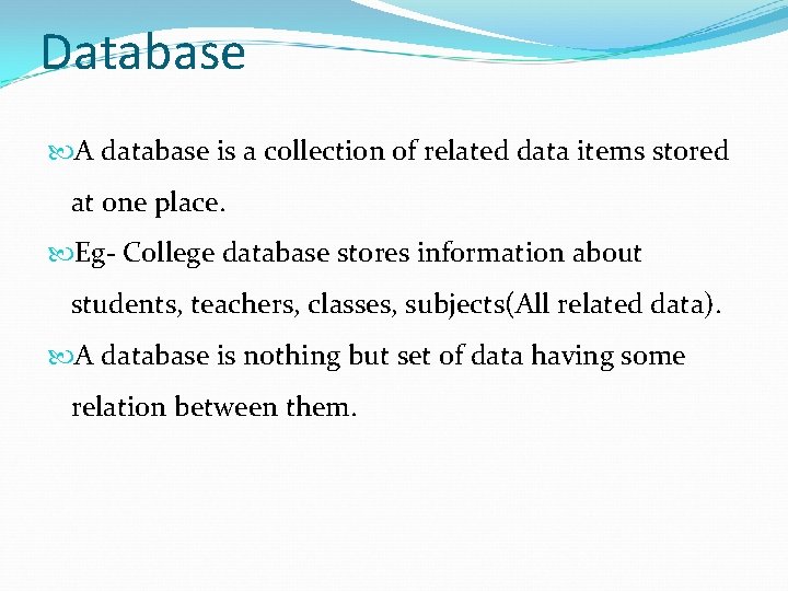 Introduction To Database Data The fact and figures