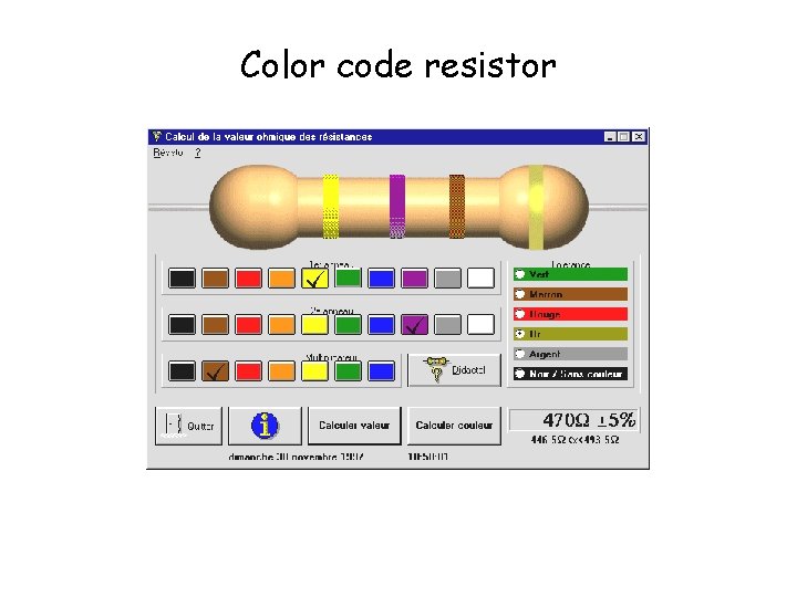 Color code resistor 