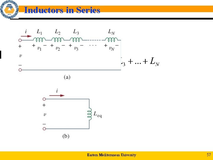 Inductors in Series Eastern Mediterranean University 57 