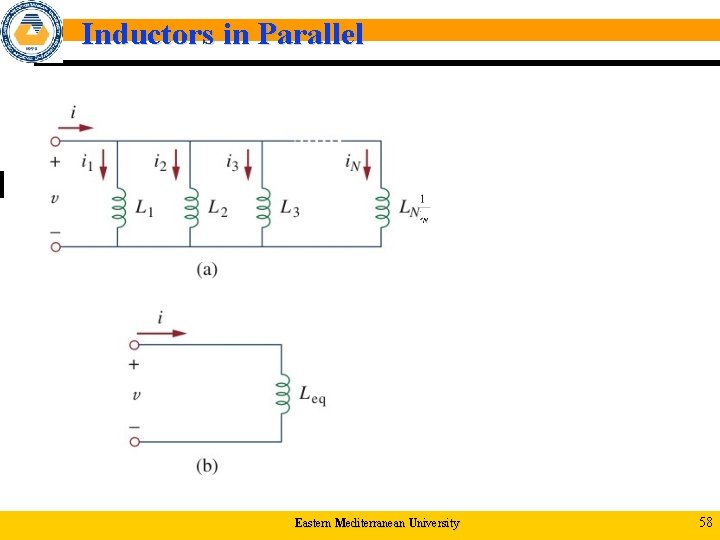 Inductors in Parallel Eastern Mediterranean University 58 