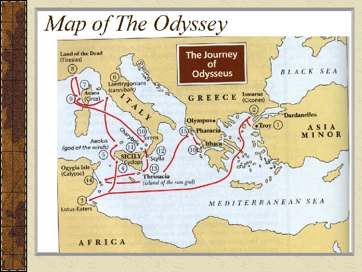 Map of The Odyssey 